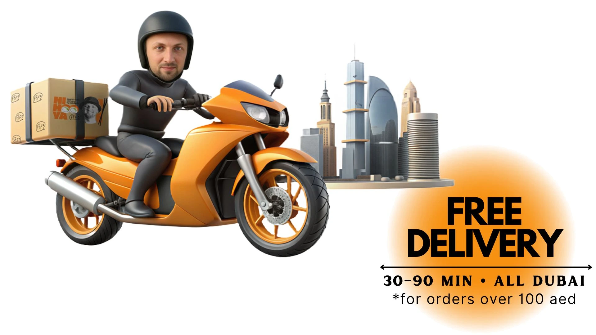 Free sushi delivery by NI HOO YA |Dubai